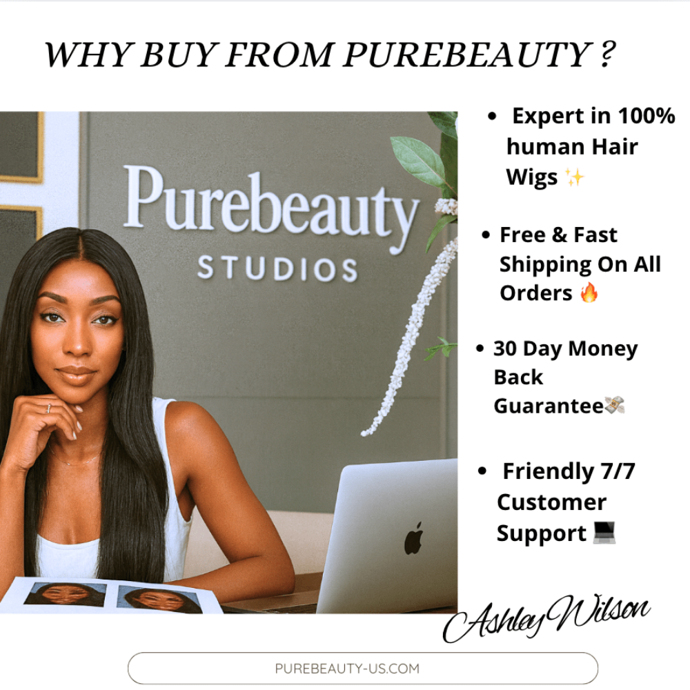 Purebeauty™ Body Wave Lace Front Wig – 100% Human Hair (Price varies by length & density) - PureBeauty