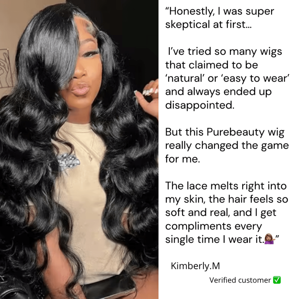 Purebeauty™ Body Wave Lace Front Wig – 100% Human Hair (Price varies by length & density) - PureBeauty